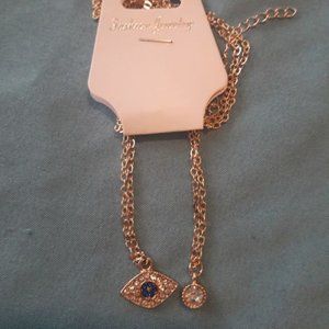 Double Rhinestone Necklace
